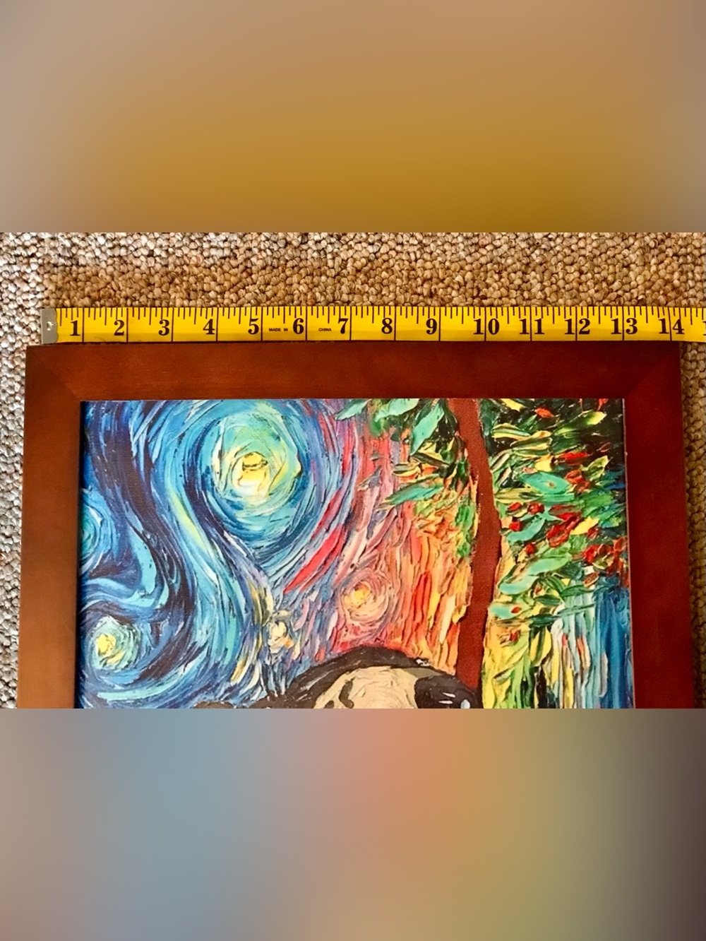 Framed Canvas Print My Neighbor Totoro Starry Night Artwork Framed By Us - Picture 7 of 10